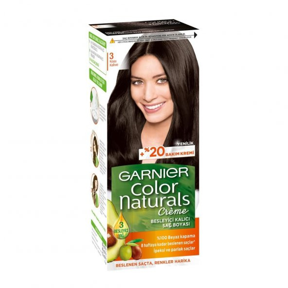 Garnıer Color Naturals Krem Saç Boyası   3 Koyu Kahve ürün görseli 1