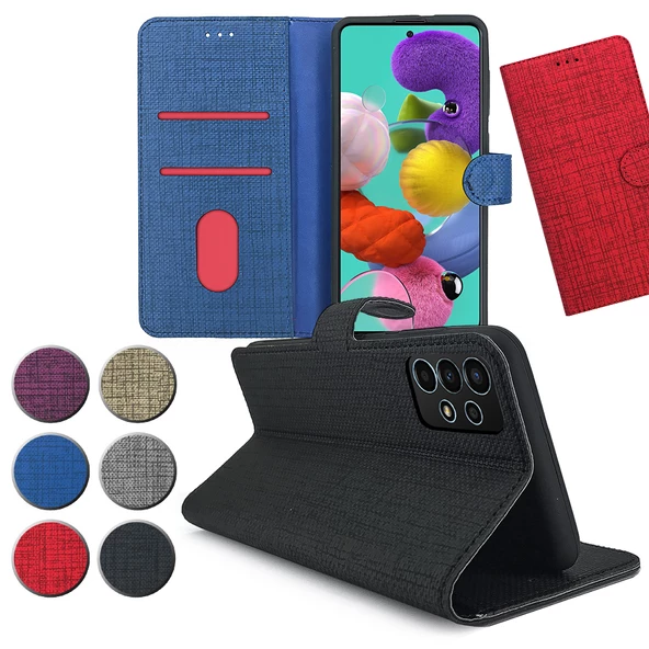 Samsung Galaxy A53 5G Kılıf FitCase Fabric Kapaklı Cüzdanlı ürün görseli 1