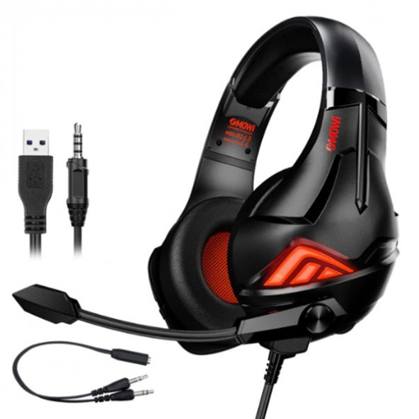 XMOWi R2 Gaming Mikrofonlu RGB Oyuncu Kulaklılığı Gurultu Engelleyici Kulaklik ürün görseli 1