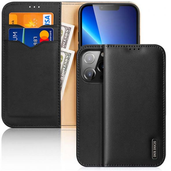 Dux Ducis iPhone 13 Pro Max Kılıf Mıknatıslı Cüzdanlı Deri Kılıf Hivo Series ürün görseli 1