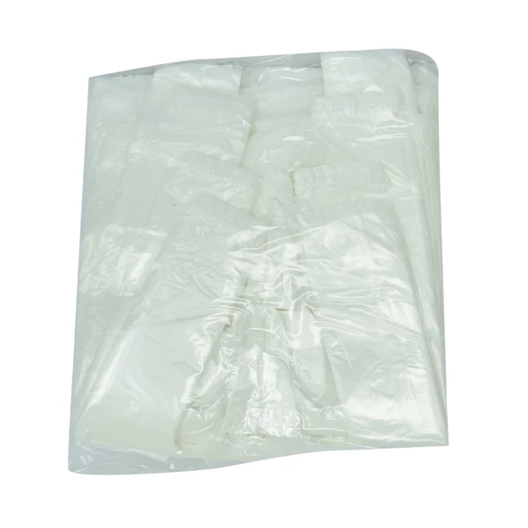 Ekonomik Mini Boy Atlet Hışır Poşet 30X20 Cm İnce Beyaz 250 Adet 1 Paket ürün görseli 1