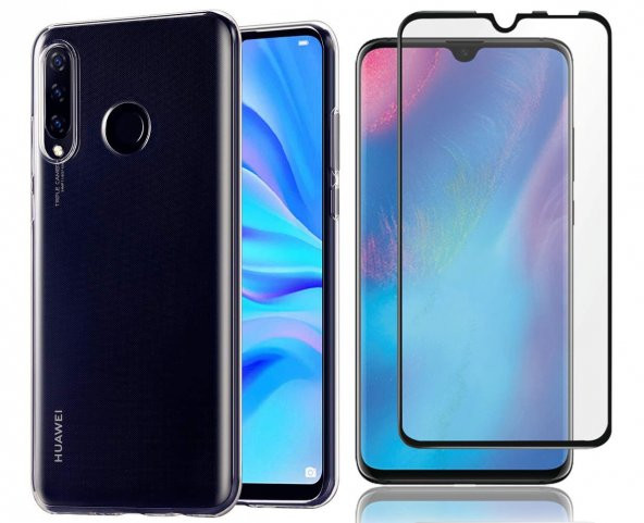 Huawei P30 Lite Kılıf Şeffaf Süper Silikon Kılıf + 6D Nano Cam ürün görseli 1