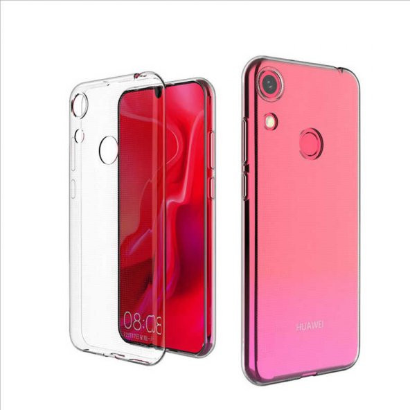 Huawei Y6S 2019 Kılıf Şeffaf Süper Silikon Kamera Korumalı ürün görseli 1