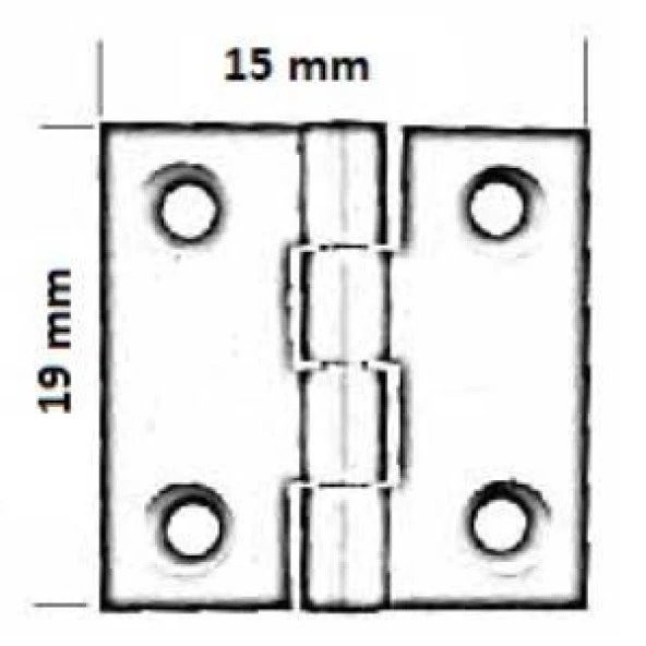 Tavla Menteşesi 15*19mm - Resim 2