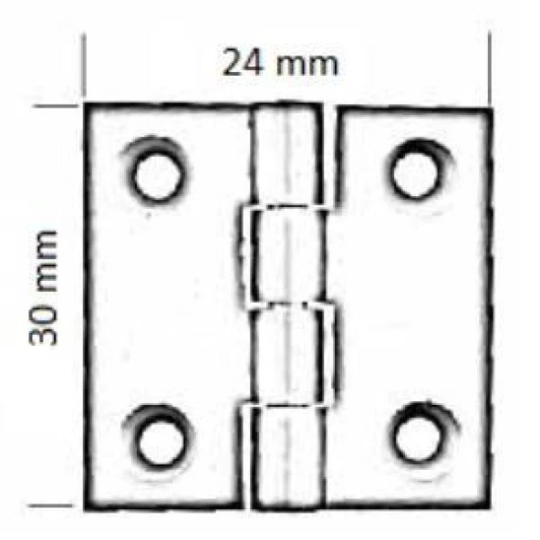 Tavla Menteşesi 24*30mm - Resim 2