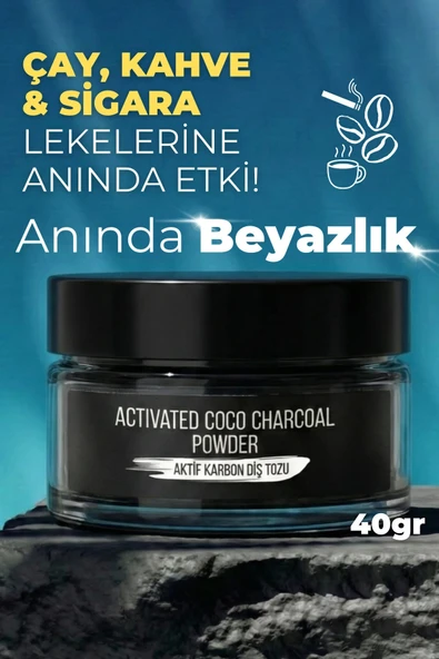 Premium Aktif Karbon Diş Temizleme Tozu 40Gr ürün görseli 1