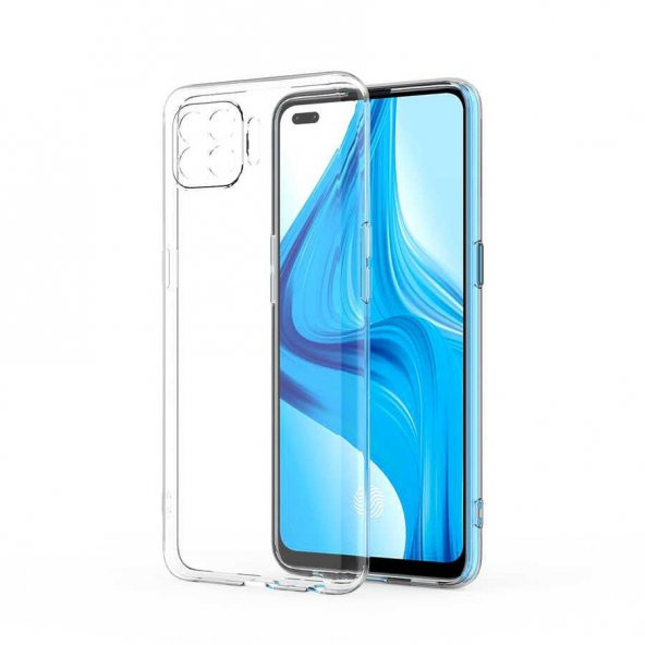 Oppo Reno 4 Lite Kılıf Kamera Korumalı Şeffaf Süper Silikon Kapak ürün görseli 1