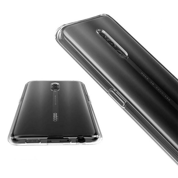 Oppo Reno Şeffaf Süper Silikon Kamera Korumalı - Resim 2