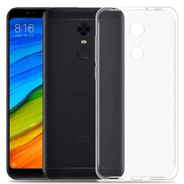 Xiaomi Redmi 5 Plus Kılıf Şeffaf Süper Silikon Kamera Korumalı ürün görseli 1