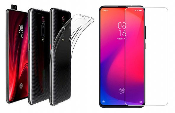 Xiaomi Mi 9T (K20 Pro) Süper Silikon Kılıf Kamera Korumalı + Cam ürün görseli 1
