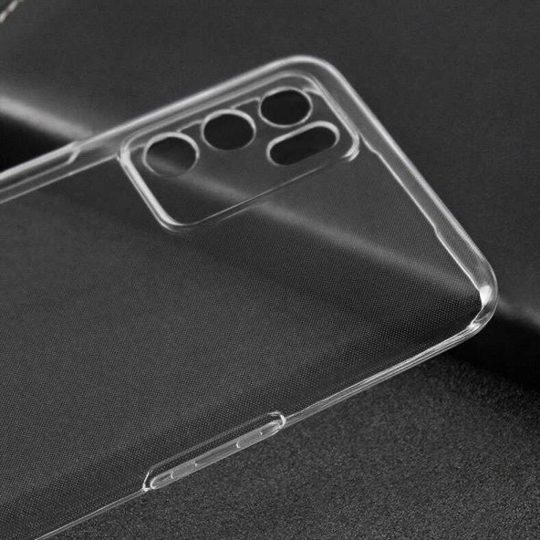 Oppo A16 Kılıf Şeffaf Süper Silikon Kapak - Resim 9