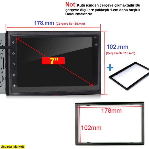 PTTAVM: 7 inch 2Din 2/32gb. 2gb Ram'li ve 32gb ROm ile Universal ...