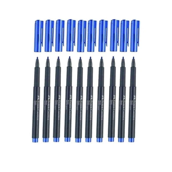 FABER NEON MARKOR MAVI 10 LU ürün görseli 1