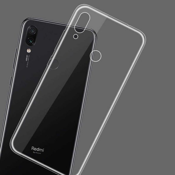 Xiaomi Redmi Note 7 Kılıf Şeffaf Süper Silikon Kapak - Resim 2