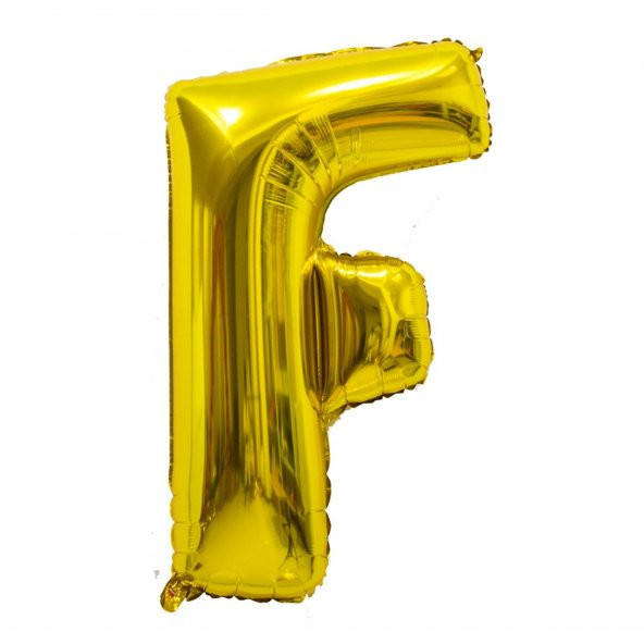 Harf Folyo Balon Büyük Boy Metalik Altın F Harfi Folyo Balon Metalik - 100 cm ürün görseli 1