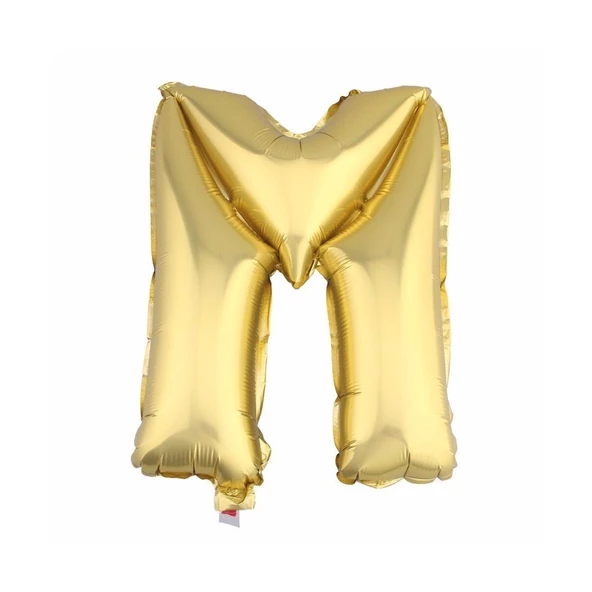 Harf Folyo Balon Büyük Boy Metalik Altın M Harfi Folyo Balon Metalik - 100 cm ürün görseli 1