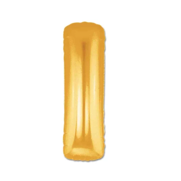 Harf Folyo Balon Büyük Boy Metalik Altın I Harfi Folyo Balon Metalik - 100 cm ürün görseli 1