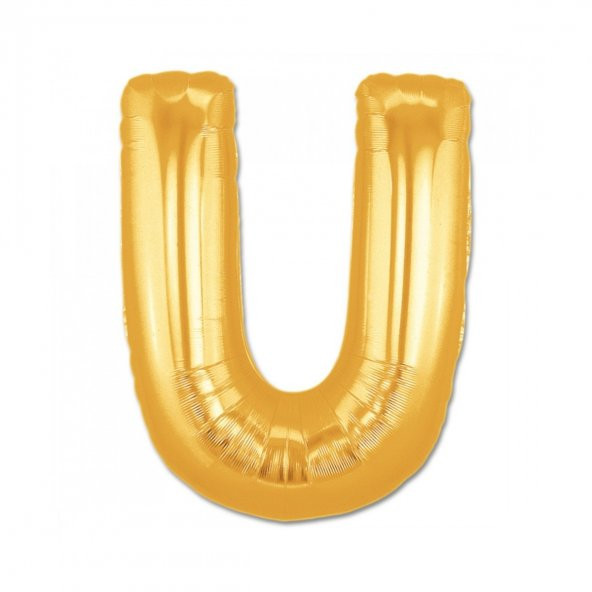 Harf Folyo Balon Büyük Boy Metalik Altın U Harfi Folyo Balon Metalik - 100 cm ürün görseli 1