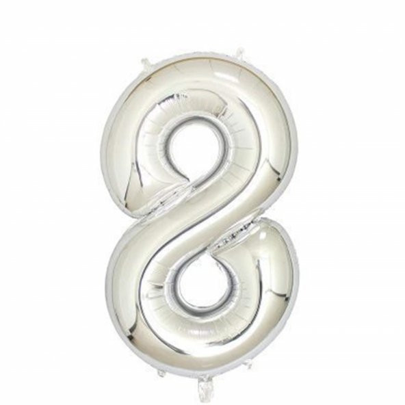 Rakam Folyo Balon Metalik - 8 Yaş Folyo Balon Metalik - 8 Yaş Balonu ürün görseli 1