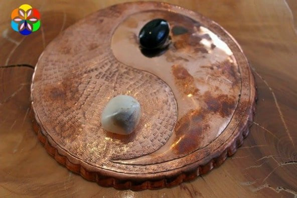 Bakır Yin Yang El Yapımı Grid - Dekorasyonluk - Koleksiyonluk ürün görseli 1