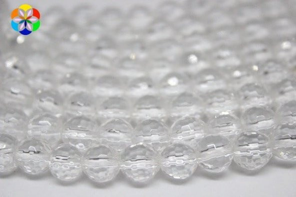 Kristal Kuvars Taşı Faset Kesim Dizi 8mm ürün görseli 1