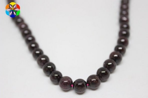 Lal (Granat) (Garnet) Taşı Dizi 7mm - Resim 2
