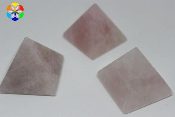 Pembe Kuvars Taşı Piramit - 60gr - Resim 2