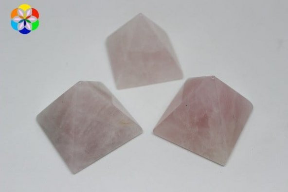 Pembe Kuvars Taşı Piramit - 60gr - Resim 3