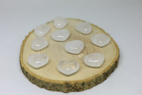 Kristal Kuvars Taşı Kalp Şekilli (14-16gr) ürün görseli 1