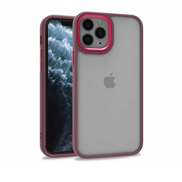 Gpack Apple iPhone 12 Pro Kılıf Flora Sert Silikon Arkası Cam Şeffaf ürün görseli 1