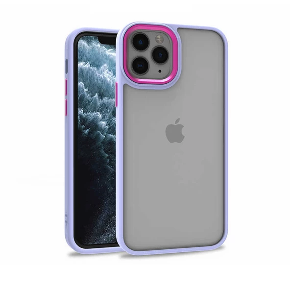 Gpack Apple iPhone 12 Pro Kılıf Flora Sert Silikon Arkası Cam Şeffaf - Resim 4