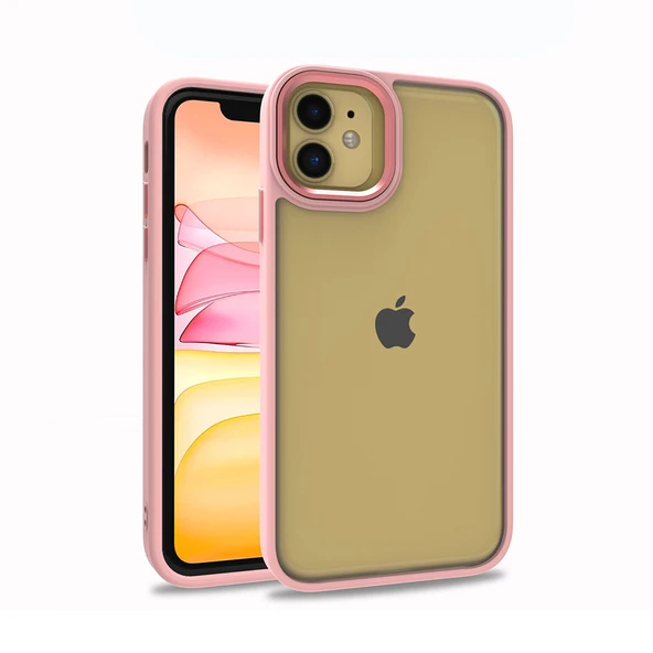 Gpack Apple iPhone 11 Kılıf Flora Sert Silikon Arkası Cam Şeffaf ürün görseli 1