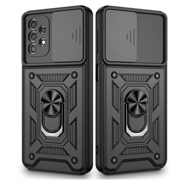 Gpack Samsung Galaxy A73 Kılıf Sert Silikon Tank Aramid Sürgülü Vega Yüzüklü ürün görseli 1