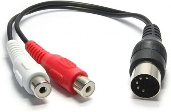 5 Pin Din Erkek to 2 RCA Dişi Çevirici Kablo - 50 cm ürün görseli 1