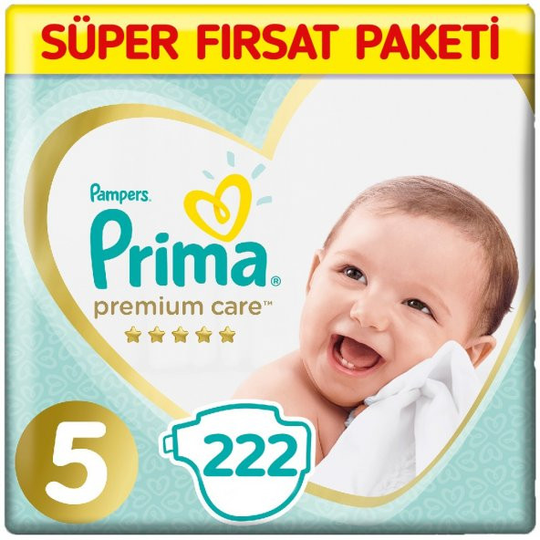 Prima Premium Care 5 Beden Bebek Bezi 74x3  222 Adet ürün görseli 1