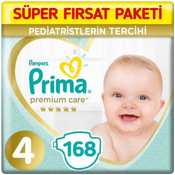Premium Care 4 Beden Bebek Bezi 84x2 168 Adet