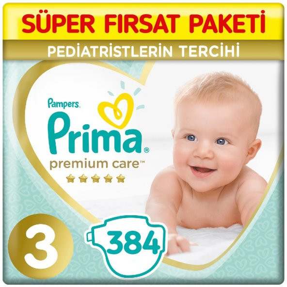 Premium Care Bebek Bezi 3 Beden 6-10 Kg (4x96) 384 Adet