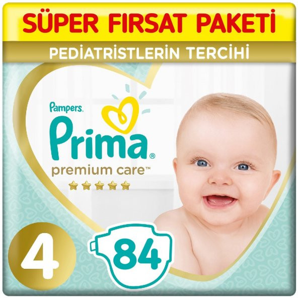 Premium Care 4 Beden Bebek Bezi 84 Adet