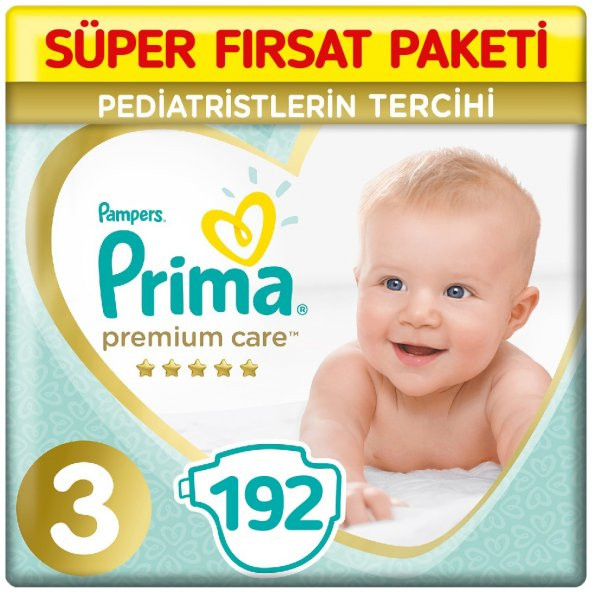 Premium Care Bebek Bezi 3 Beden 6-10 Kg (2x96) 192 Adet