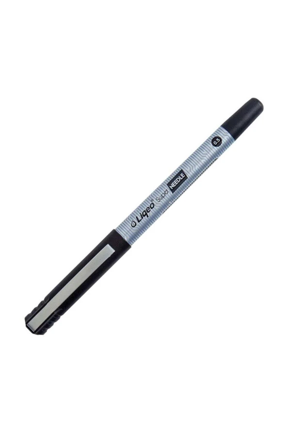Liqeo Super Needle İğne Uçlu Roller Kalem Siyah 0.5 mm (12 Li Paket) ürün görseli 1