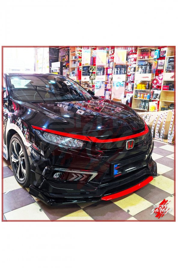 Honda Cıvıc Fc5 4 Parça Kırmızı-siyah Lip ürün görseli 1