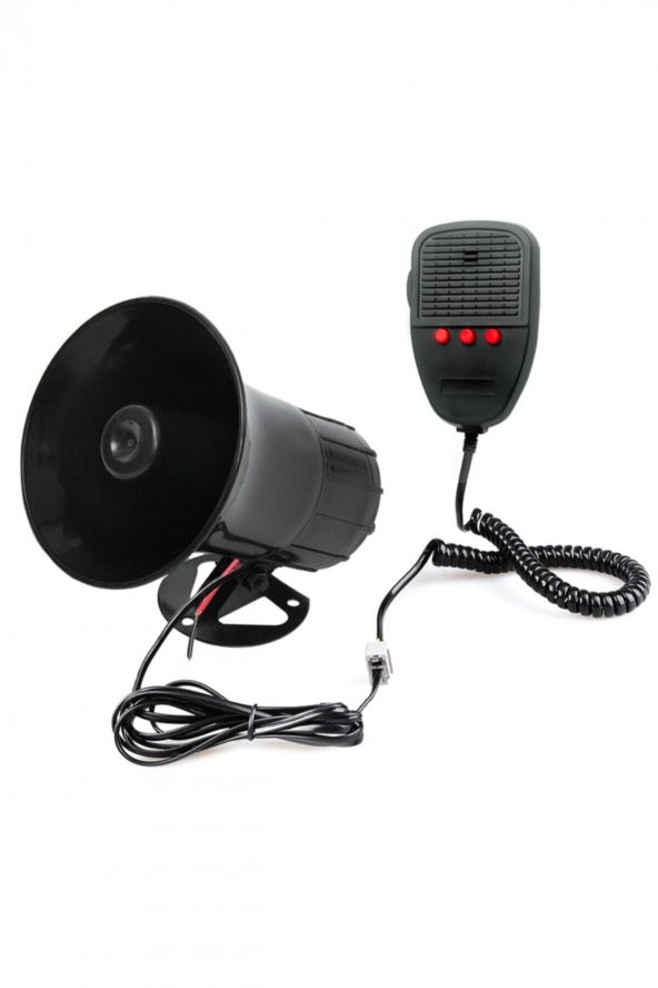 Mikrofonlu Konuşmalı 3 Sesli Siren Megafonlu Hoparlör Oto Ambulans Itfaiye Sireni 12v 100w ürün görseli 1