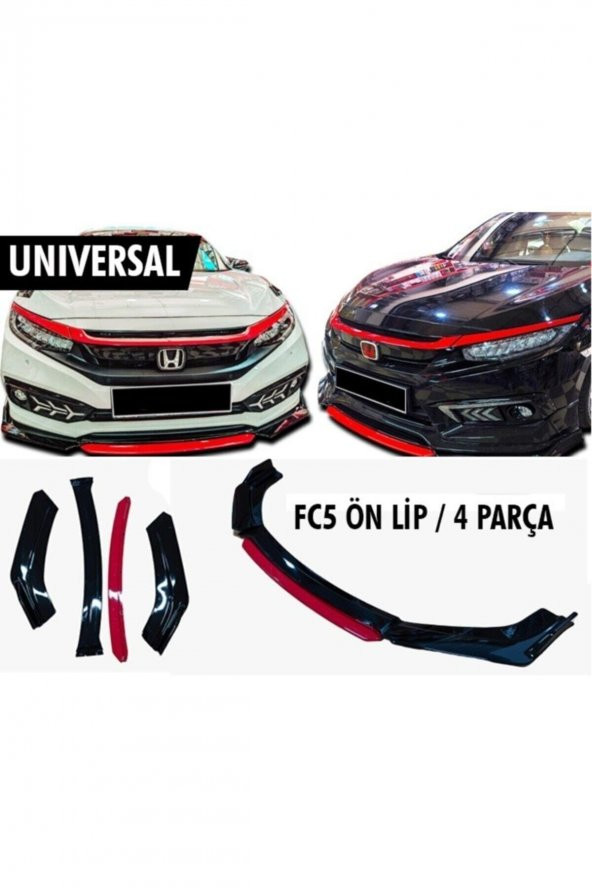 Honda Civic Fc5 Ön Tampon Lip 4 Parça ürün görseli 1