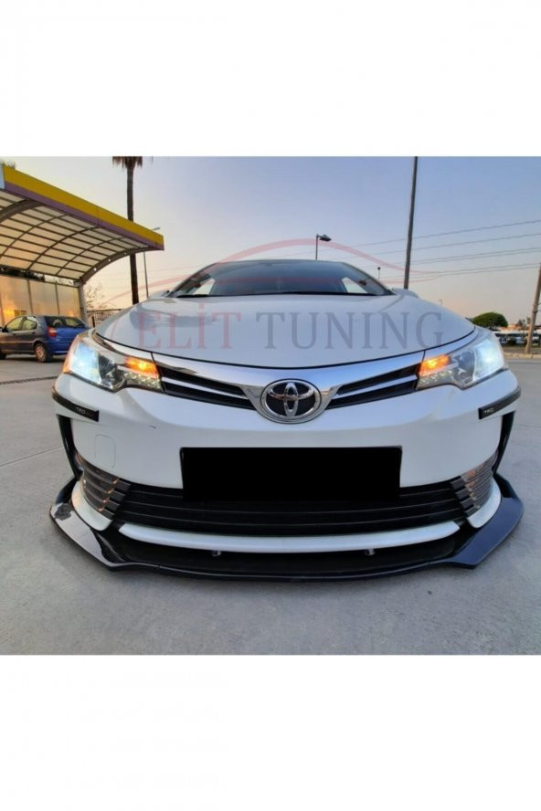 Toyota Corolla Ön Lip Yeni Kasa Piano Black Tampon Eki 3 Parca ürün görseli 1