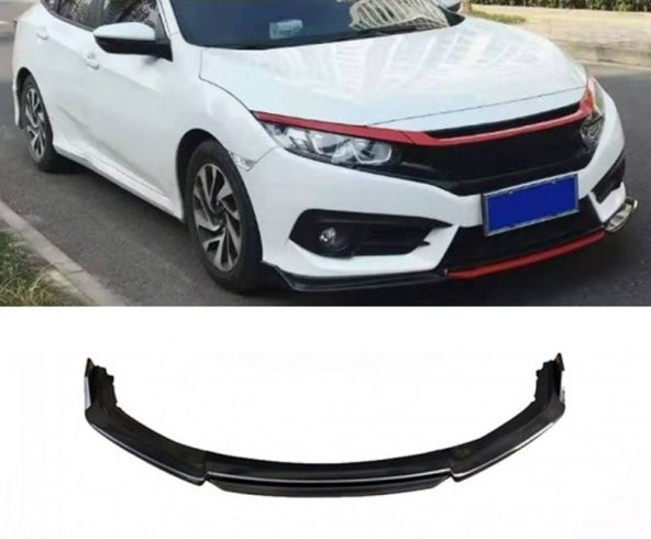 Her Araça Uygun Universal Flaplı 4 Parça Lip Piano Black Siyah Dilli ürün görseli 1