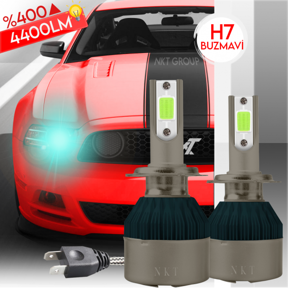 H7 Ice Blue Buz Mavi Led Xenon Far Ledi Led Zenon Far Ampulü ürün görseli 1