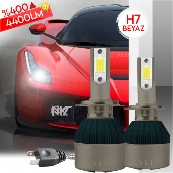 H7 White Beyaz Led Xenon Far Ledi Led Zenon Far Ampulü ürün görseli 1