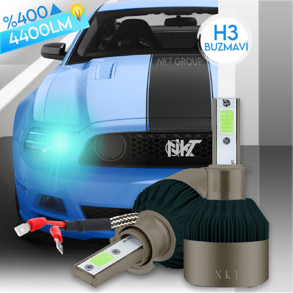 H3 Ice Blue Buz Mavi Led Xenon Far Ledi Led Zenon Far Ampulü ürün görseli 1