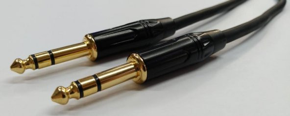 6.3 mm Erkek - Erkek Stereo TRS Kaliteli Kablo 2 Metre ürün görseli 1