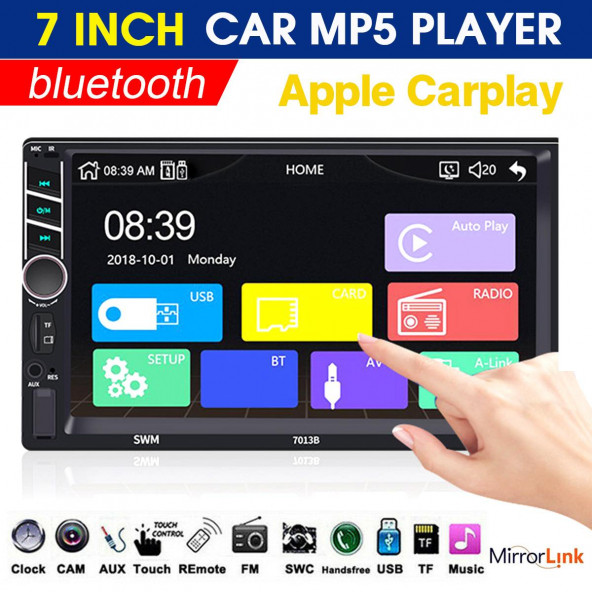 ProfroCAR Windows wince sistem 7 inç 7764B model Tft Usb-SD-Bluetoot-Aux ile Double 2DIN Oto Teyp ürün görseli 1